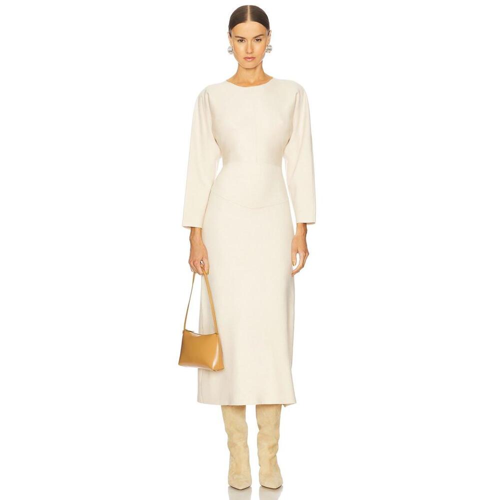 Line & Dot Ginne Sweater Dress in beige